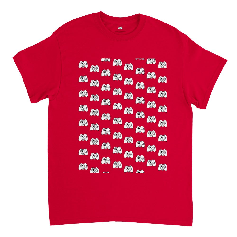 Wonderland Monsters bunny MENS Crewneck T-shirt-repeating pattern