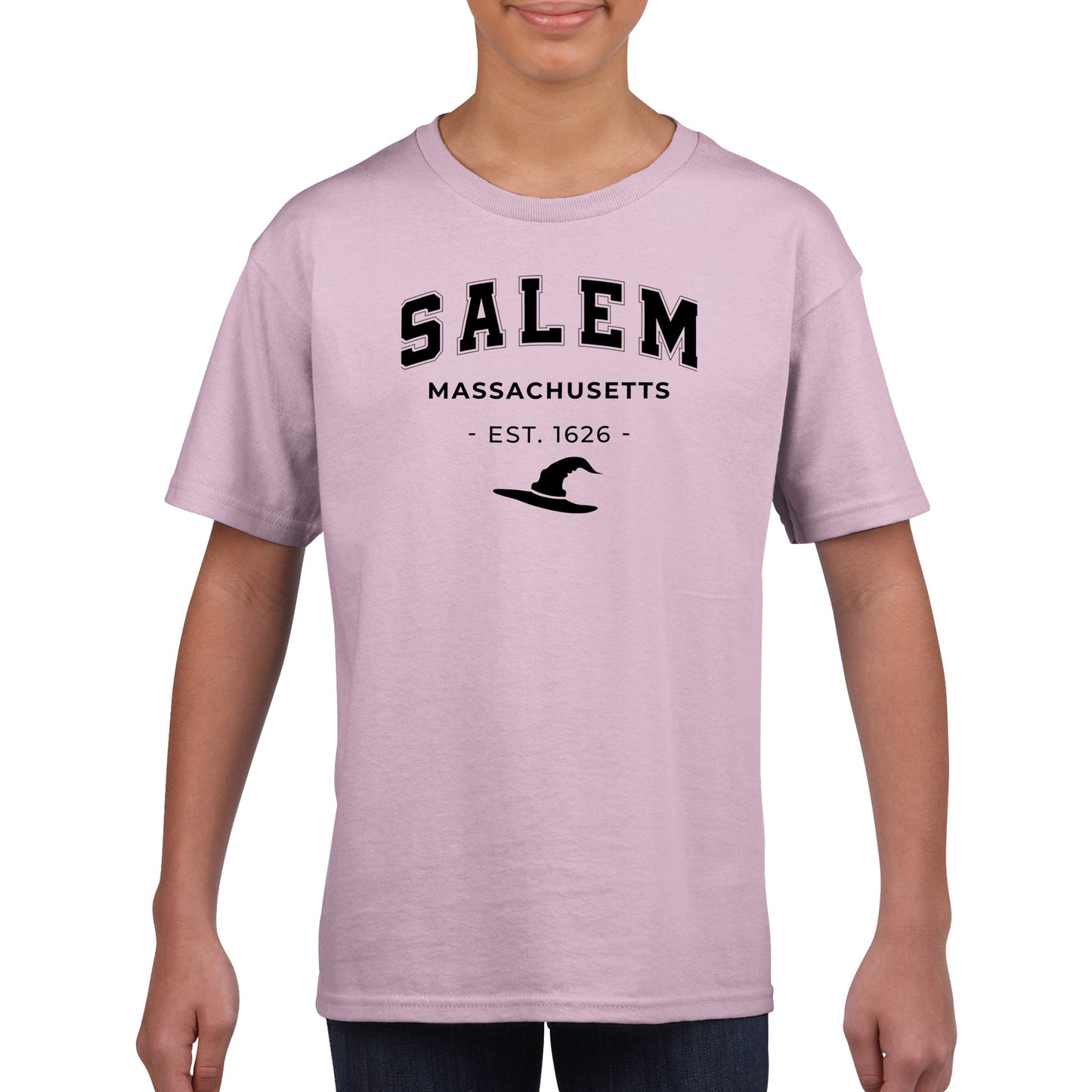 Salem Mass Witch hat -Classic Kids Crewneck T-shirt