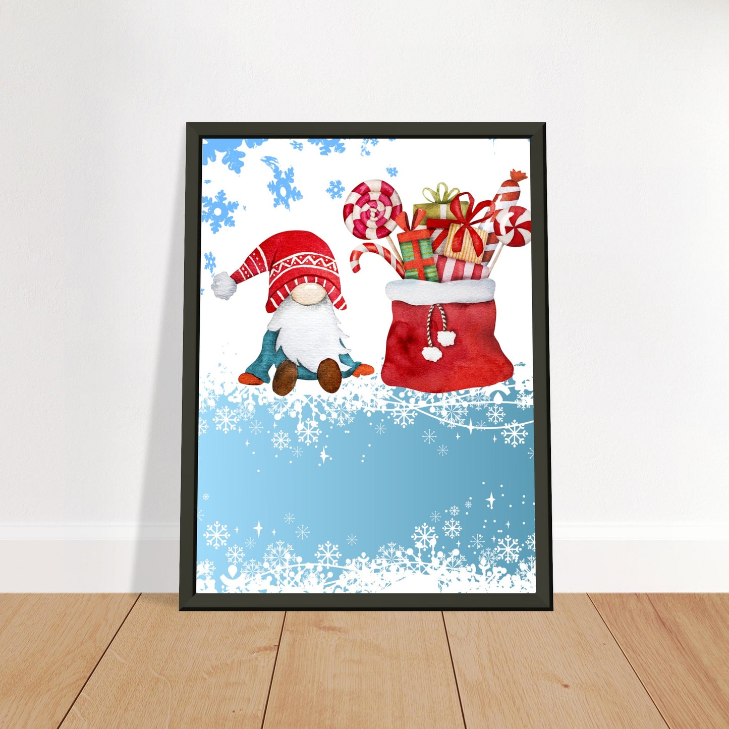 christmas gnome - Classic Matte Paper Metal Framed Poster