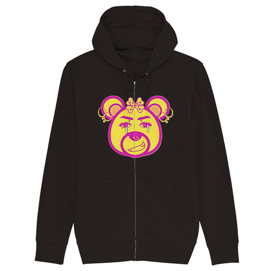 Neon Bear-Organic Unisex Zip Hoodie