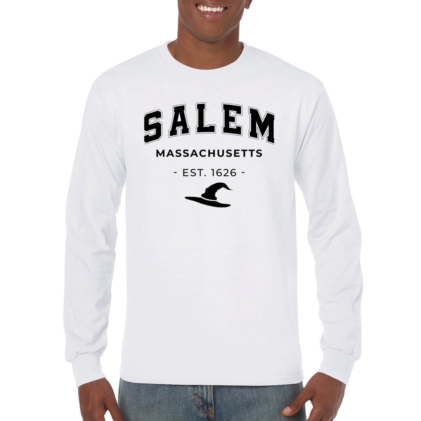 Salem Mass Witch hat - Premium Unisex Longsleeve T-shirt