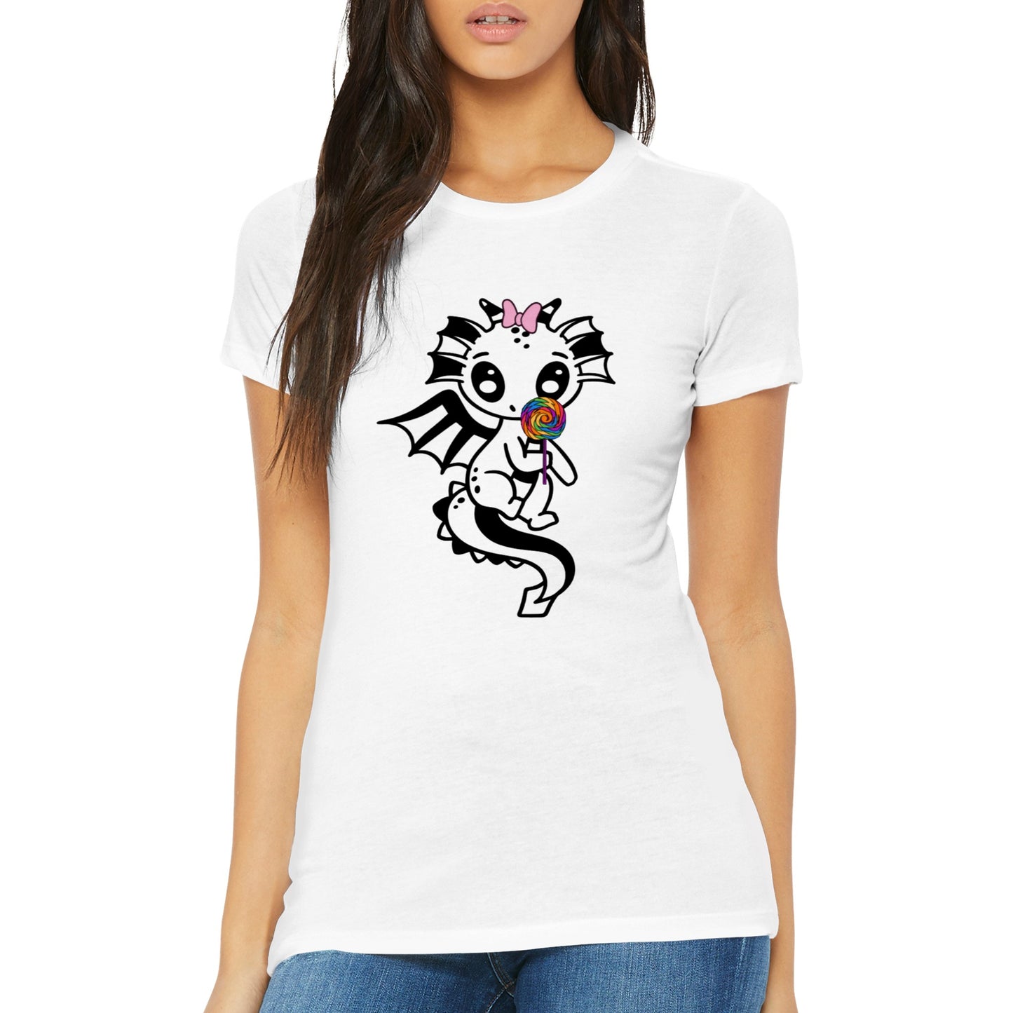 lollipop Dragon-Premium Womens Crewneck T-shirt