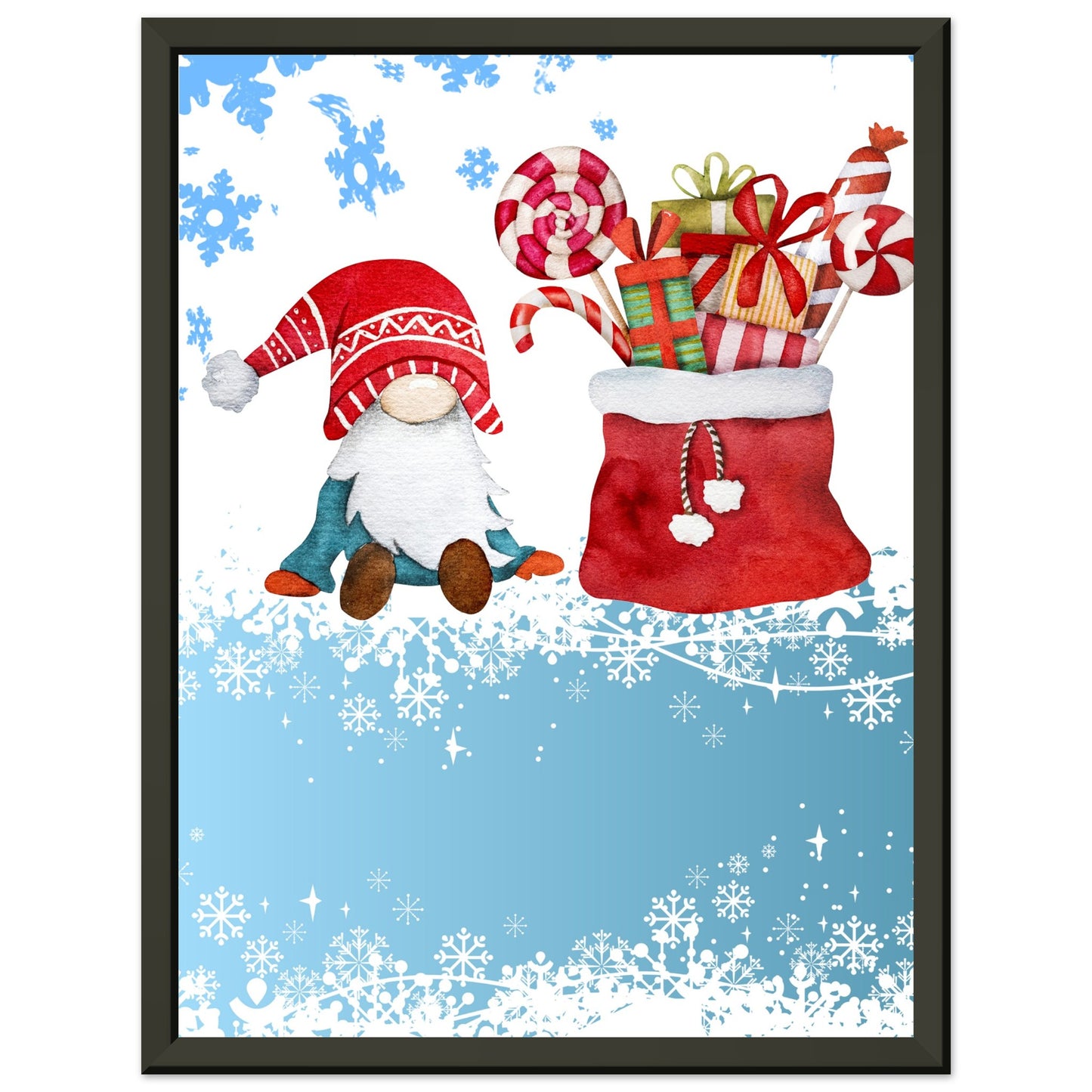 christmas gnome - Classic Matte Paper Metal Framed Poster