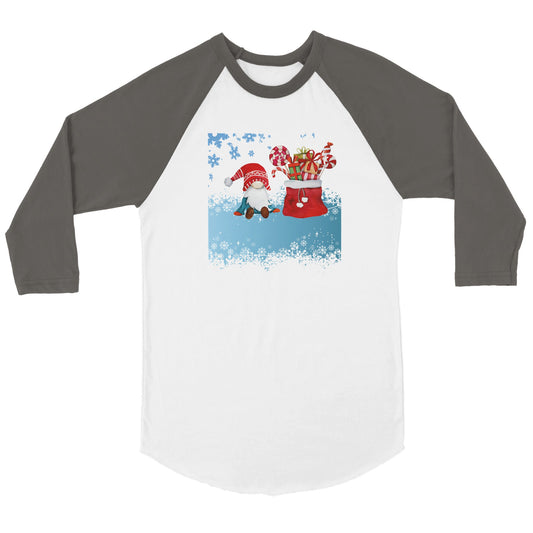 christmas gnome - Unisex 3/4 sleeve Raglan T-shirt