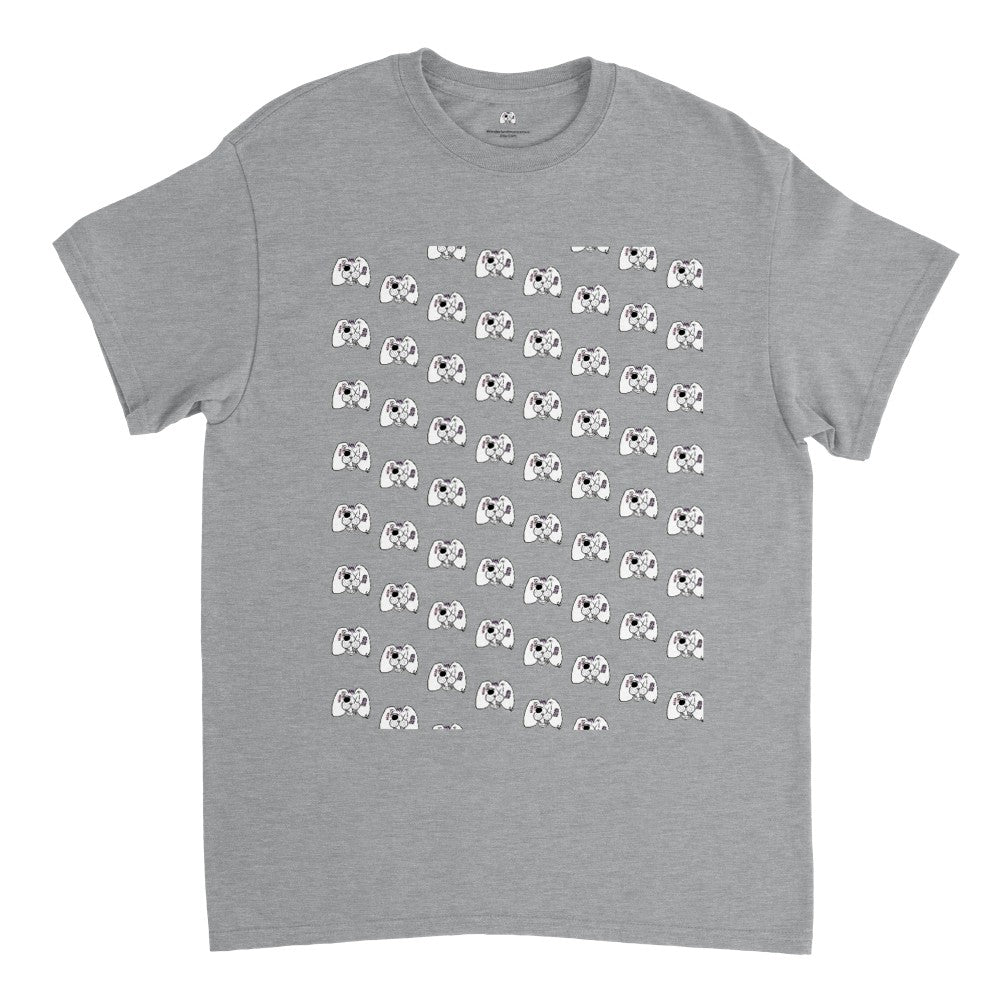 Wonderland Monsters bunny MENS Crewneck T-shirt-repeating pattern