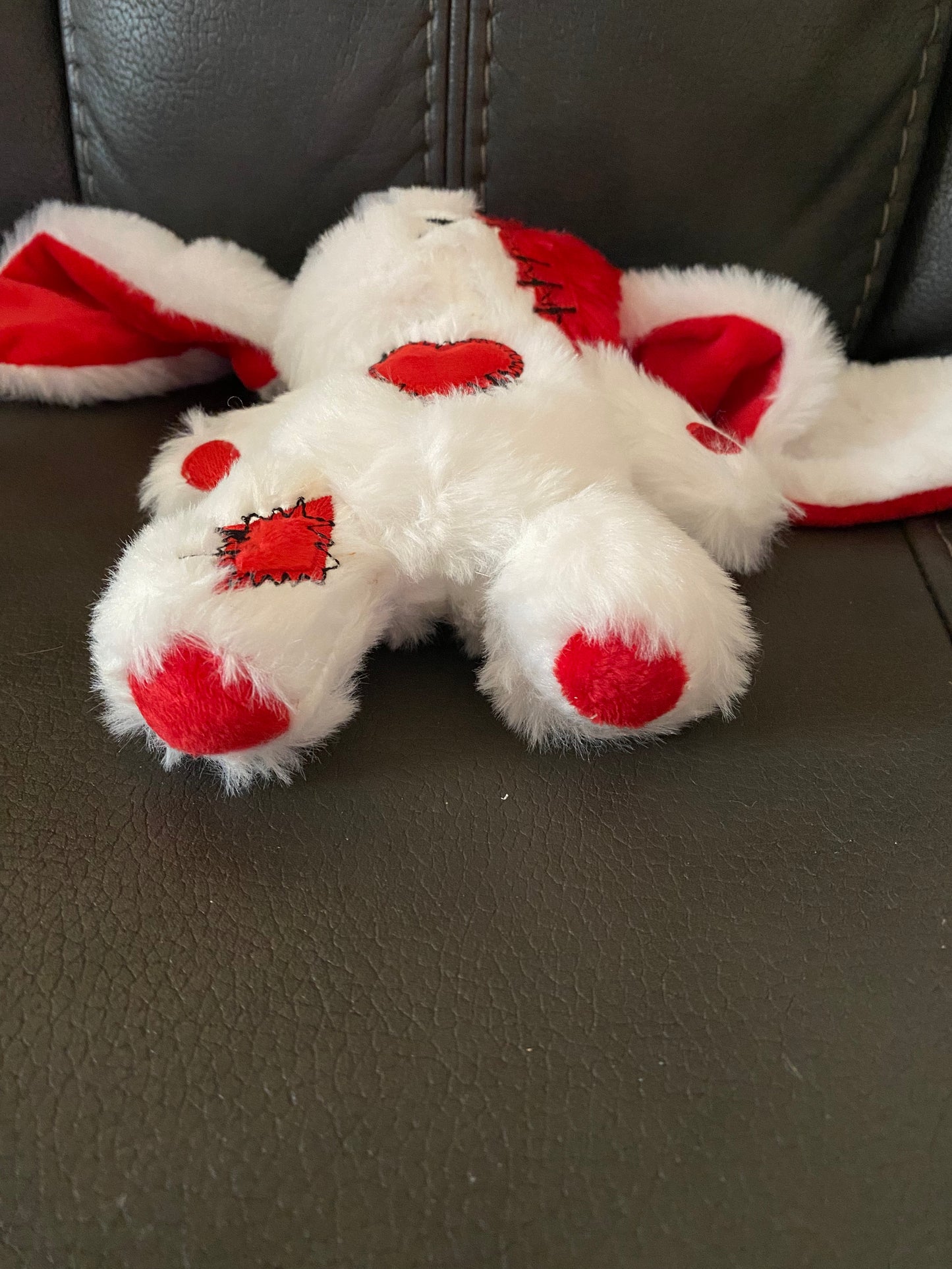 Cute red and white goth bunny plushie