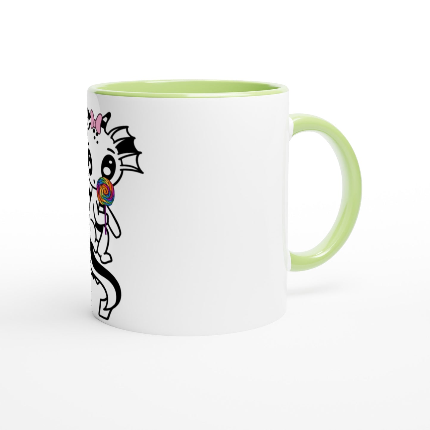 lollipop Dragon-White 11oz Ceramic Mug with Color Inside