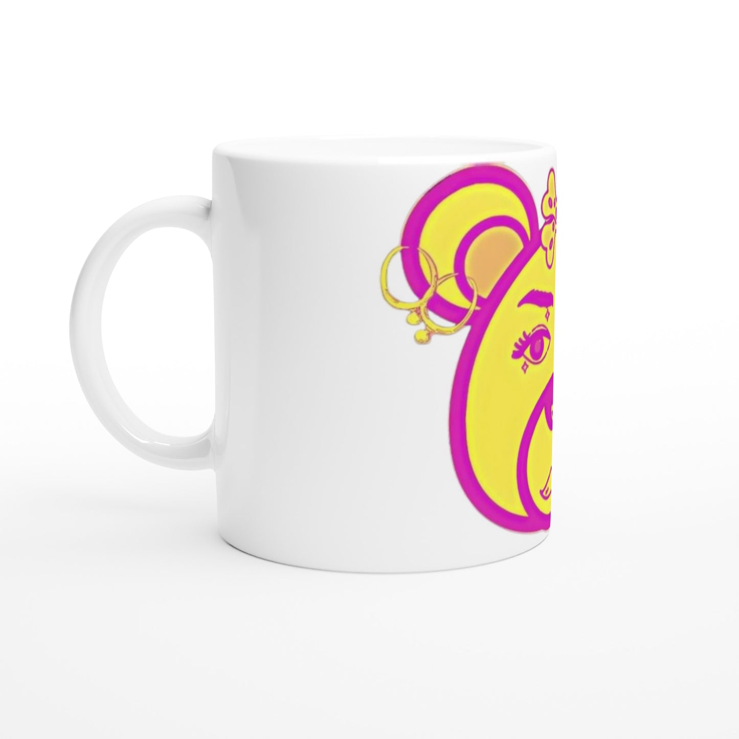 Neon Bear-White 11oz Ceramic Mug