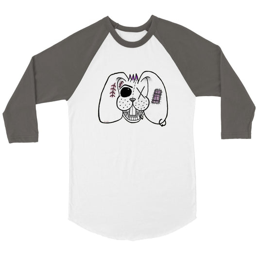 Wonderland Monsters bunny - Unisex 3/4 sleeve Raglan T-shirt