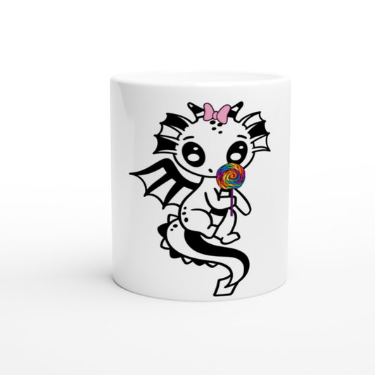 lollipop Dragon-White 11oz Ceramic Mug