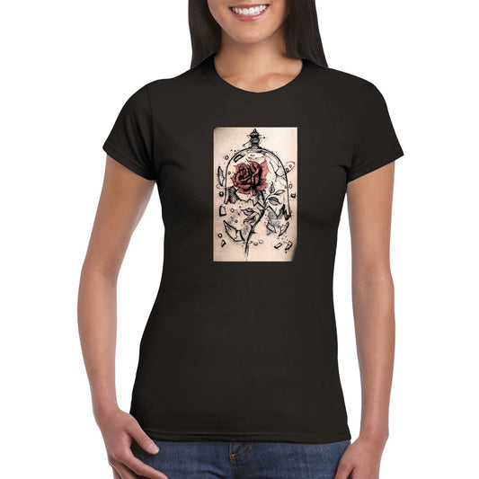 Broken Rose Glass -Classic Womens Crewneck T-shirt