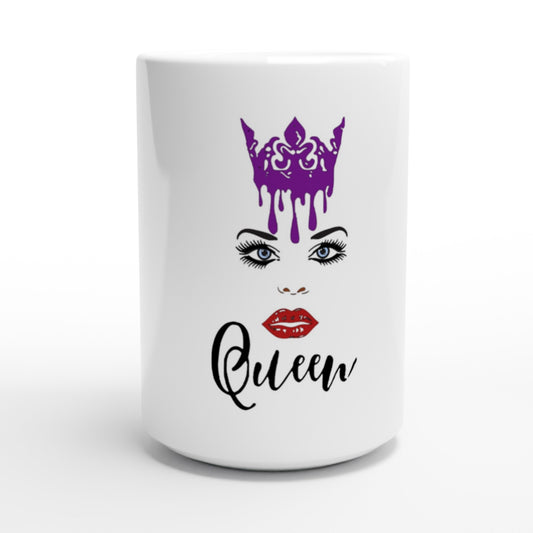 Crown Queen-White 15oz Ceramic Mug