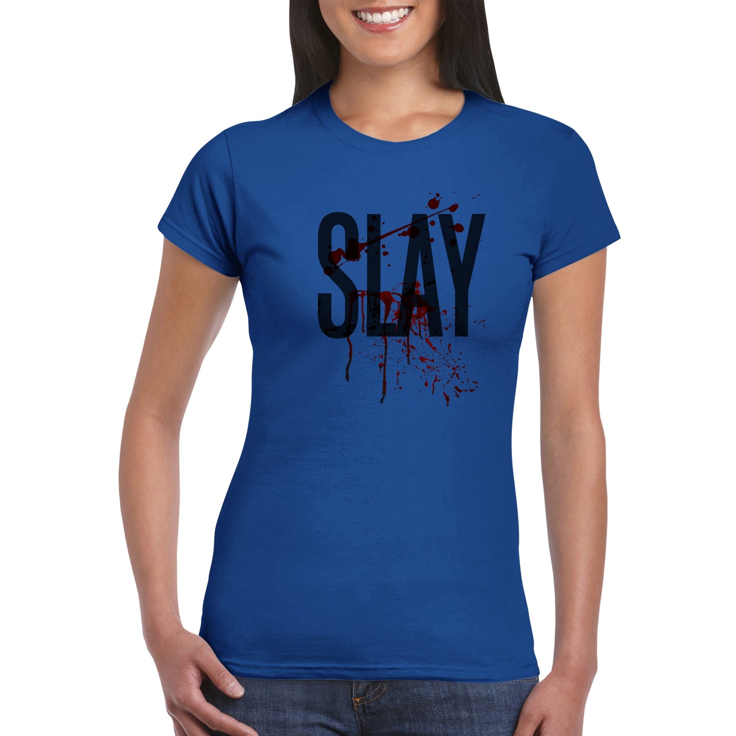 Slay bloodsplatter- Classic Womens Crewneck T-shirt