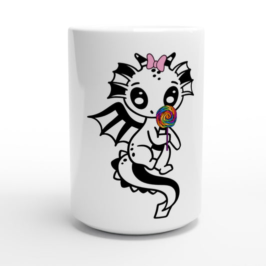 lollipop Dragon-White 15oz Ceramic Mug