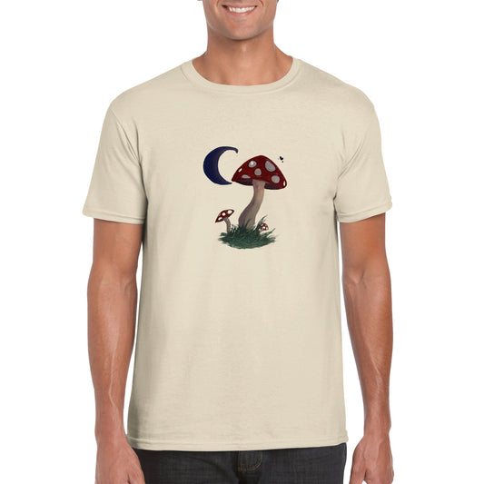 Mushroom with Moon -Classic Unisex Crewneck T-shirt