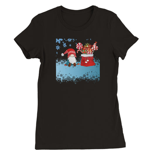 christmas gnome - Premium Womens Crewneck T-shirt