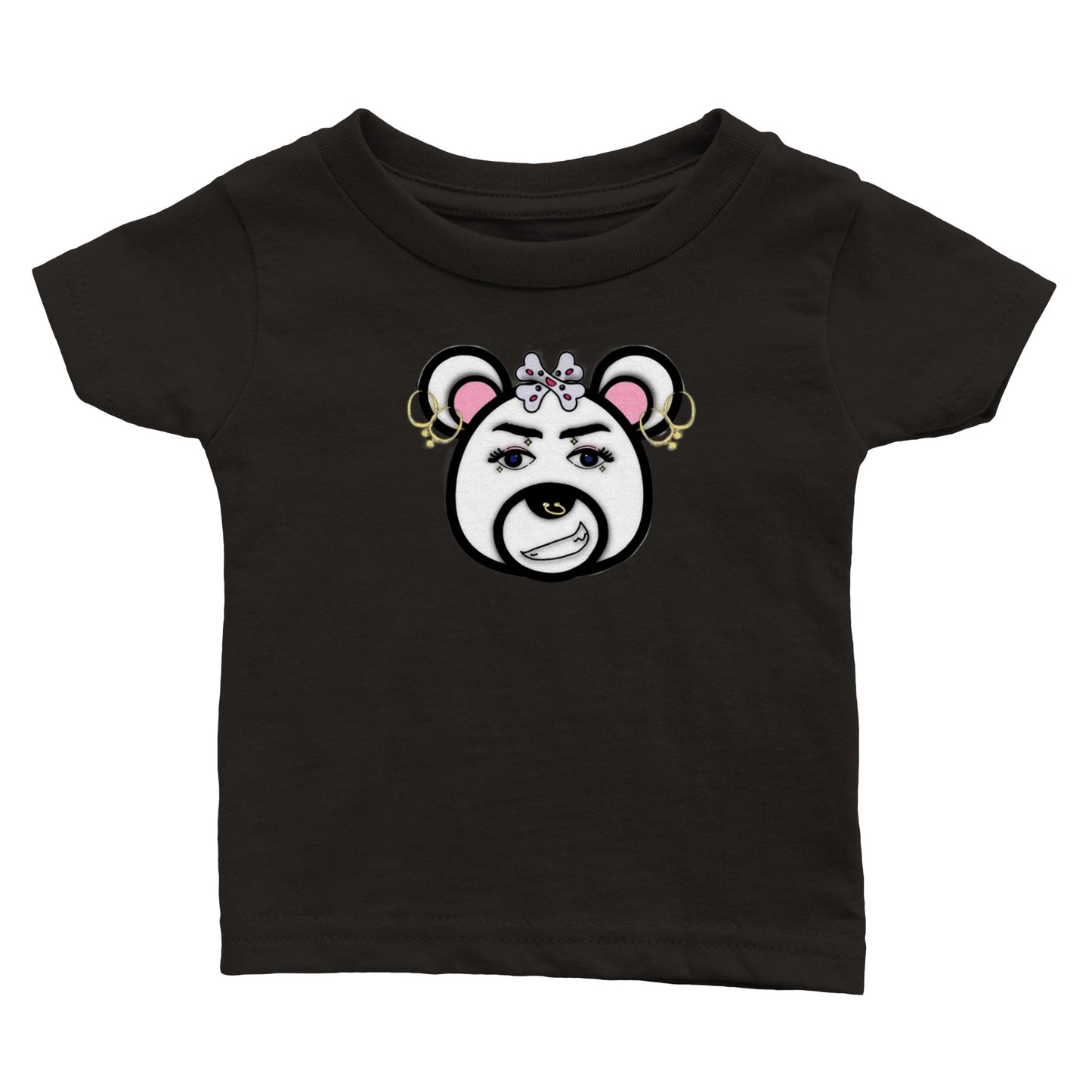 Classic Baby Crewneck T-shirt- Punk Bear