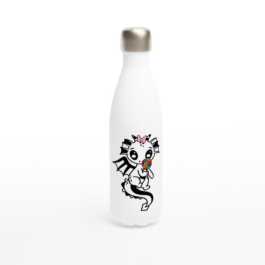 lollipop Dragon-White 17oz Stainless Steel Water Bottle