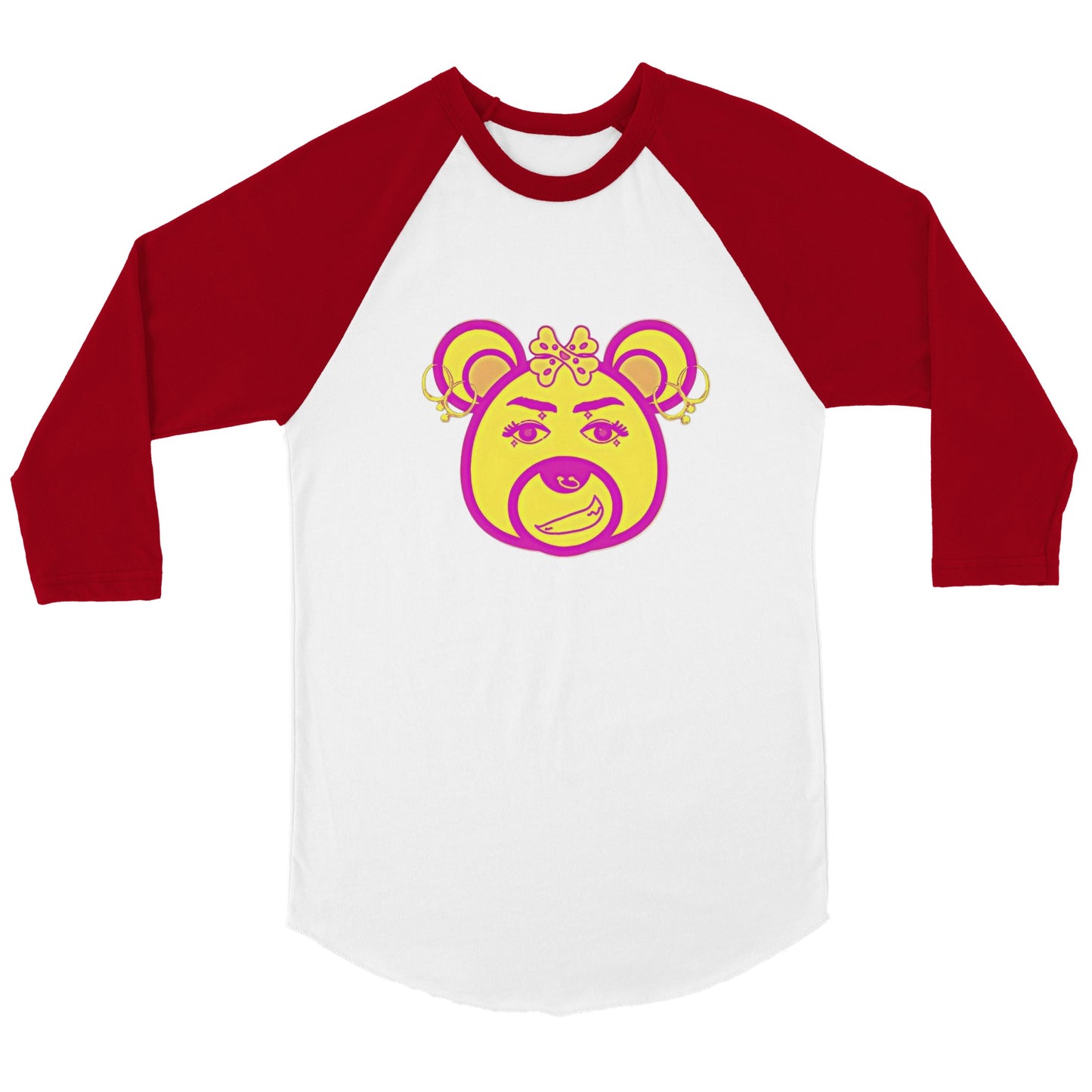Neon Bear-Unisex 3/4 sleeve Raglan T-shirt