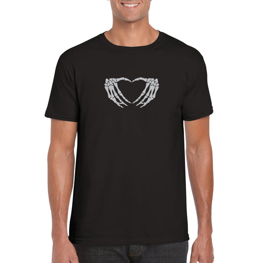 Skeleton hands heart -Classic Unisex Crewneck T-shirt