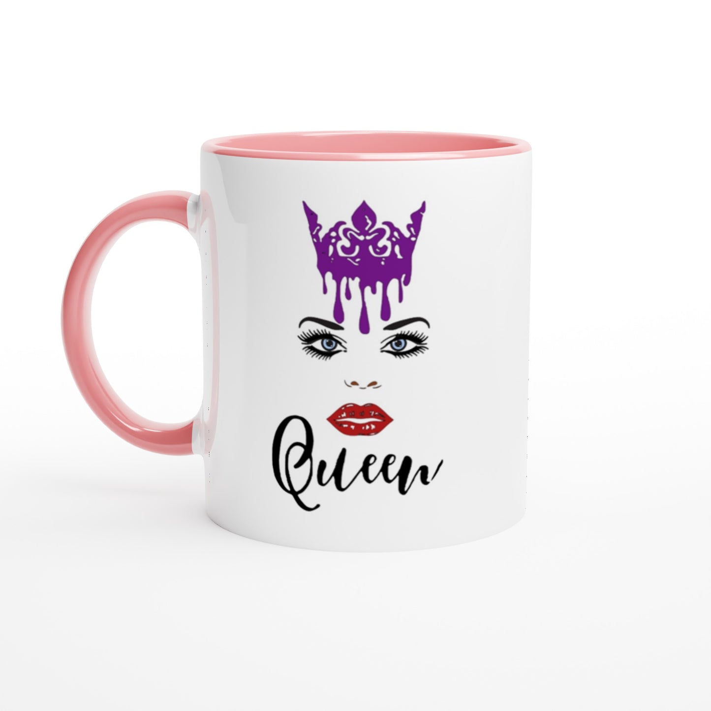 Crown Queen-White 11oz Ceramic Mug with Color Inside