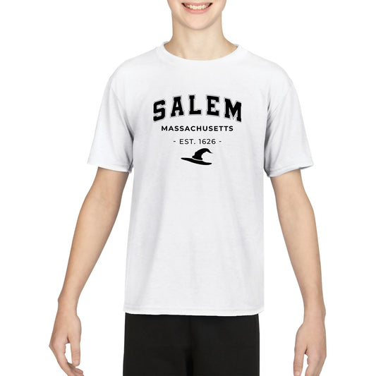 Salem Mass Witch hat -Performance Kids Crewneck T-shirt
