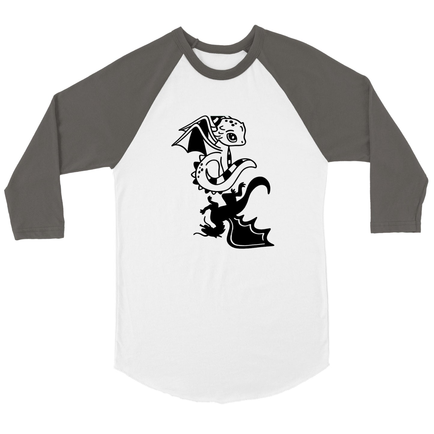 Cute Dragon-Unisex 3/4 sleeve Raglan T-shirt