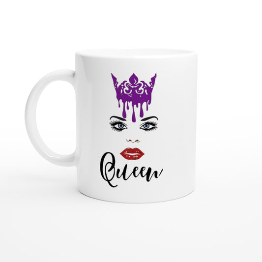 Crown Queen-White 11oz Ceramic Mug