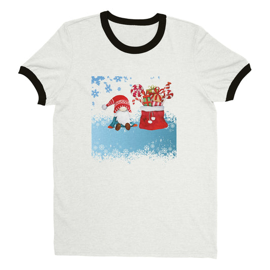 christmas gnome - Unisex Ringer T-shirt