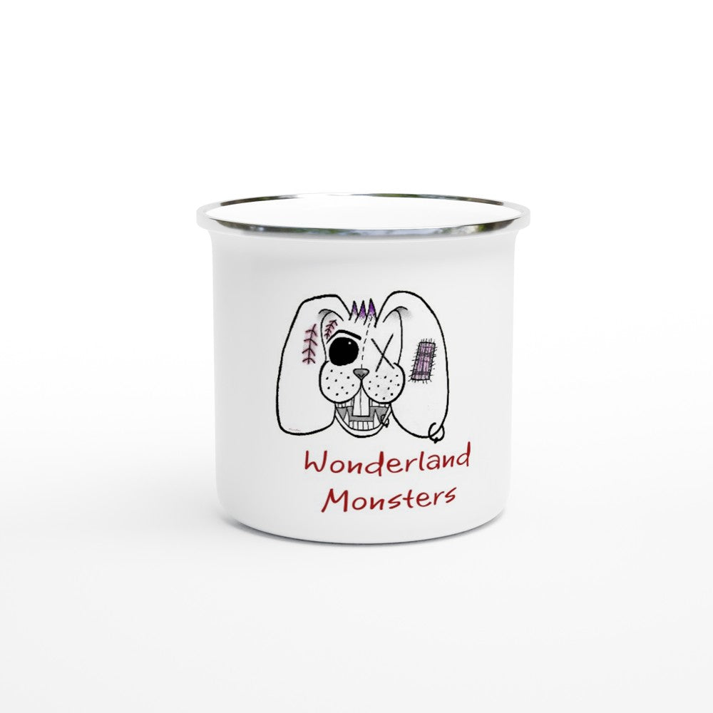 Wonderland Monsters bunny - White 12oz Enamel Mug