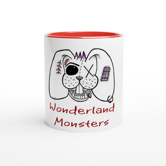 Wonderland Monsters bunny - White 11oz Ceramic Mug with Color Inside