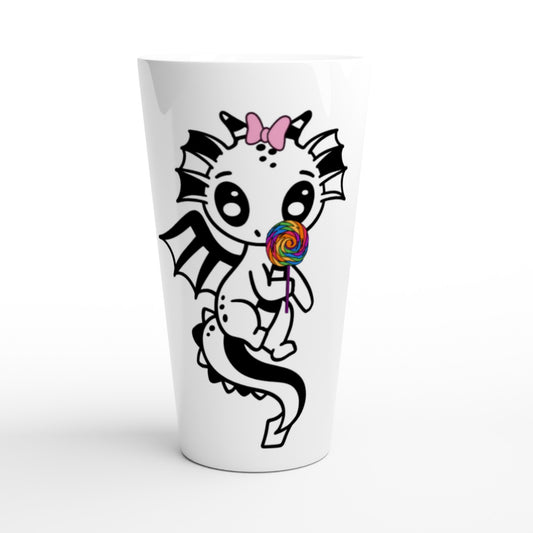 lollipop Dragon-White Latte 17oz Ceramic Mug