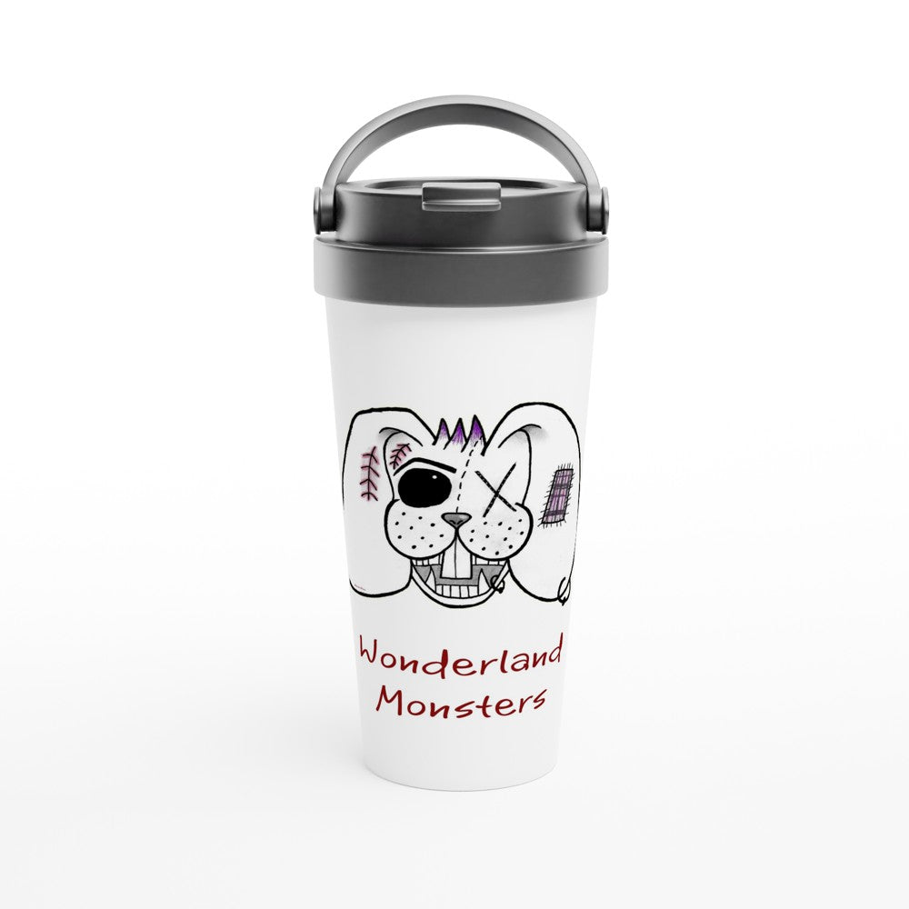 Wonderland Monsters bunny - White 15oz Stainless Steel Travel Mug