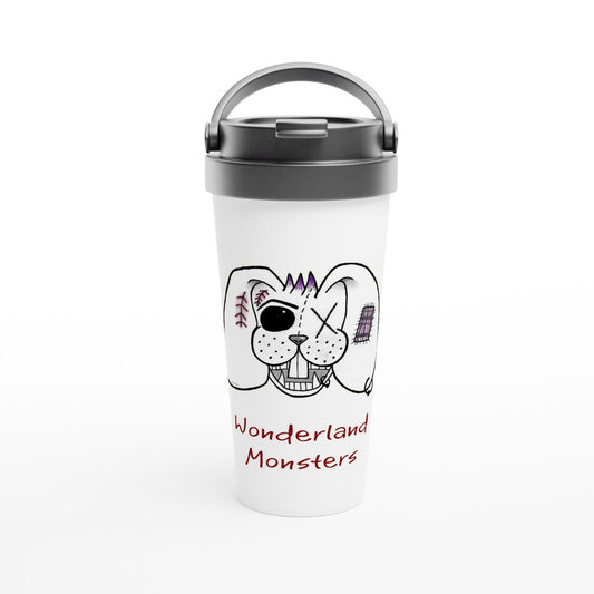 Wonderland Monsters bunny - White 15oz Stainless Steel Travel Mug