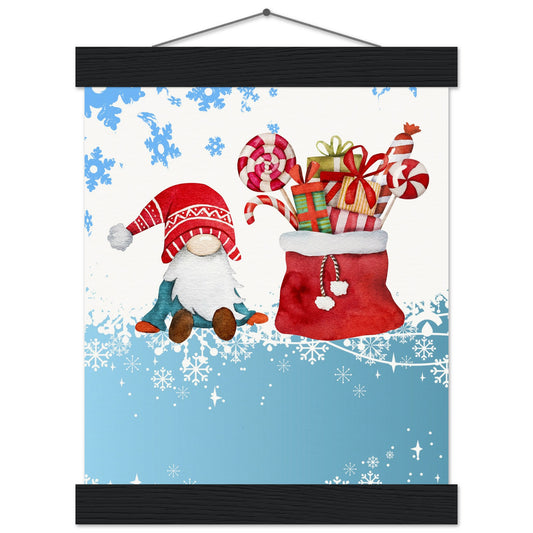 christmas gnome - Museum-Quality Matte Paper Poster with Hanger