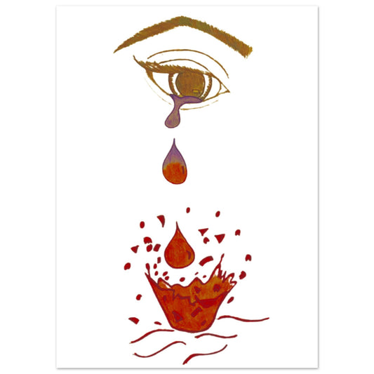 Crying eye Shattered -Classic Matte Paper Poster
