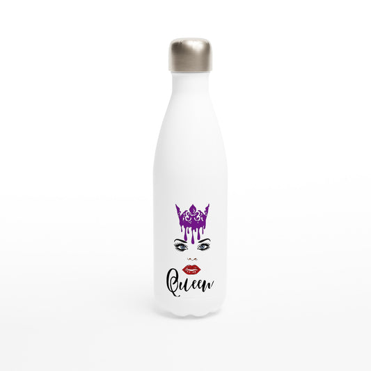 Crown Queen-White 17oz Stainless Steel Water Bottle