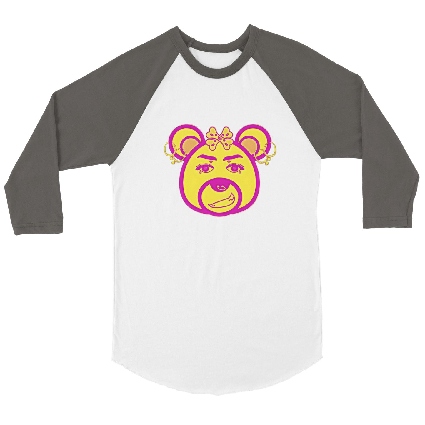 Neon Bear-Unisex 3/4 sleeve Raglan T-shirt